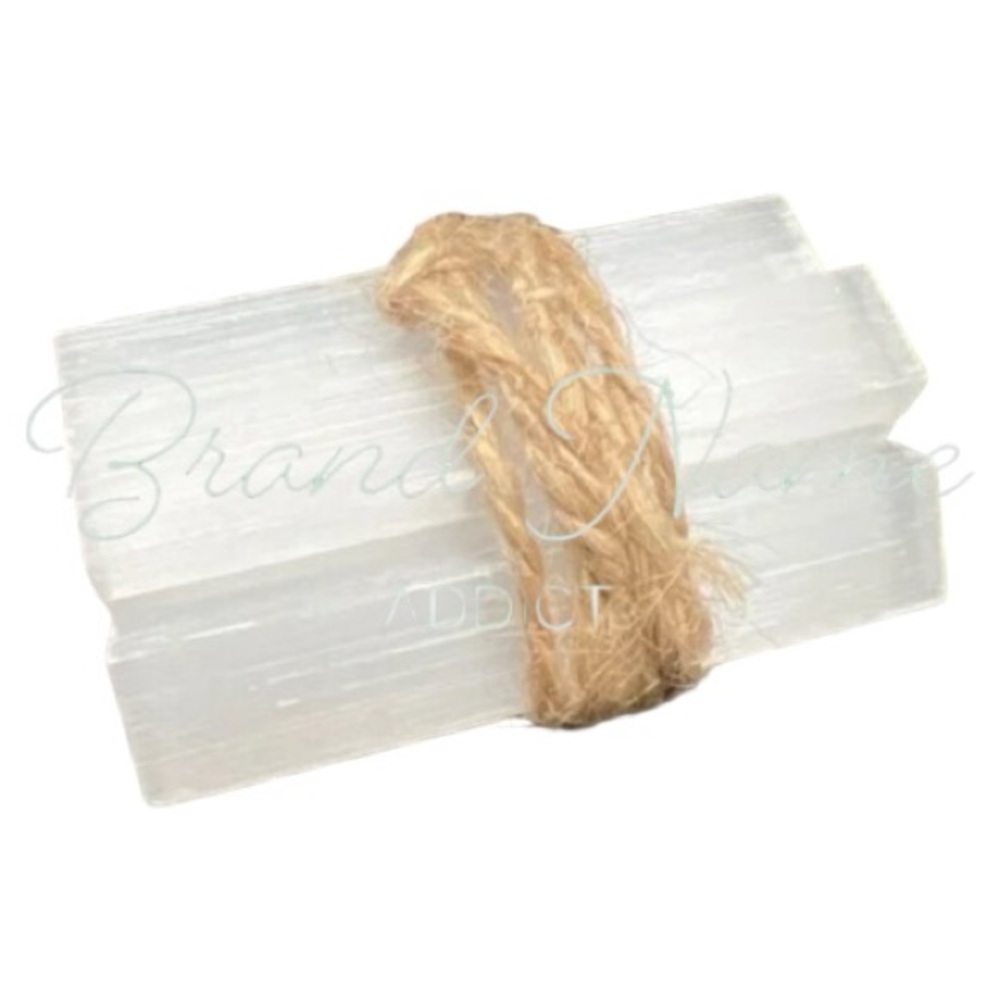PRICE IS FIRM - Pack of 10 Small Natural Selenite Hand Carved Bars - Picture 3 of 3